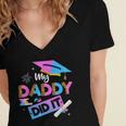 My Daddy Did It Tee Graduation Graduated Dad Proud Children Women's Jersey Short Sleeve Deep V-Neck Tshirt