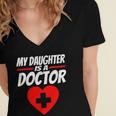 My Daughter Is A Doctor Shirt Proud Parents Graduation Women's Jersey Short Sleeve Deep V-Neck Tshirt