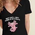 Most Days I Just Wanna Be An Axolotl Salamander Introvert Women's Jersey Short Sleeve Deep V-Neck Tshirt Most Days I Just Wanna Be An Axolotl Salamander Introvert Women's Jersey Short Sleeve Deep V-Neck Tshirt