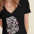 Dead Inside But Its Valentines DayShirt For Introverts Women's Jersey Short Sleeve Deep V-Neck Tshirt Dead Inside But Its Valentines DayShirt For Introverts Women's Jersey Short Sleeve Deep V-Neck Tshirt