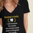 Dentist Dental School Graduation Tooth Oath Dentistry Women's Jersey Short Sleeve Deep V-Neck Tshirt