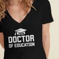 Doctor Of Education 2026 EDD Doctoral Degree Graduation Women's Jersey Short Sleeve Deep V-Neck Tshirt