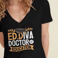Doctor Of Education EdD Graduation ED Diva Women's Jersey Short Sleeve Deep V-Neck Tshirt