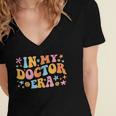 In My Doctor Era Student New Doctor Graduation PhD Women Women's Jersey Short Sleeve Deep V-Neck Tshirt