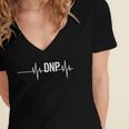 Doctor Of Nursing Practice Graduation DNP Heartbeat Women's Jersey Short Sleeve Deep V-Neck Tshirt