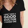 Doctor Parent Dad Mom Med School Graduation Women's Jersey Short Sleeve Deep V-Neck Tshirt