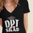 Doctor Of Physical Therapy Graduation T-Shirt Therapist DPT Women's Jersey Short Sleeve Deep V-Neck Tshirt