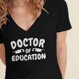 Doctorate Of Education Education Phd Gifts Graduation Gift Women's Jersey Short Sleeve Deep V-Neck Tshirt