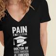 Doctorate Is Forever- Graduation Achievement DBA Doctorate Women's Jersey Short Sleeve Deep V-Neck Tshirt