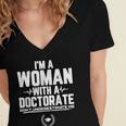 Doctorate Graduation For Doctorate Of Education Women's Jersey Short Sleeve Deep V-Neck Tshirt
