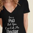For Doctors PhD Graduation Tee Women's Jersey Short Sleeve Deep V-Neck Tshirt