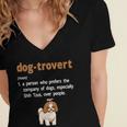Dog-Trovert Shih Tzu Humor Definition Introvert Women's Jersey Short Sleeve Deep V-Neck Tshirt Dog-Trovert Shih Tzu Humor Definition Introvert Women's Jersey Short Sleeve Deep V-Neck Tshirt
