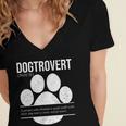 Dogtrovert Definition Introvert Dog Lover For Men Women Girls Kids Women's Jersey Short Sleeve Deep V-Neck Tshirt