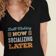 Doll Making Now Minimal Socializing Introvert Vintage Women's Jersey Short Sleeve Deep V-Neck Tshirt Doll Making Now Minimal Socializing Introvert Vintage Women's Jersey Short Sleeve Deep V-Neck Tshirt