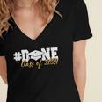 DONE Class Of 2024 Graduation For Her Him Grad Senior 2024 Women's Jersey Short Sleeve Deep V-Neck Tshirt