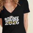 Done Class Of 2026 Graduation 2026 Senior Graduate School Women's Jersey Short Sleeve Deep V-Neck Tshirt