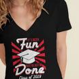 Im Done Graduating Class Of 2019 School GraduationShirt Women's Jersey Short Sleeve Deep V-Neck Tshirt