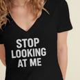 Dont Looking At Me Sarcastic Introvert Women's Jersey Short Sleeve Deep V-Neck Tshirt Dont Looking At Me Sarcastic Introvert Women's Jersey Short Sleeve Deep V-Neck Tshirt