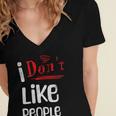 I Don't Like People Introvert Small Women's Jersey Short Sleeve Deep V-Neck Tshirt I Don't Like People Introvert Small Women's Jersey Short Sleeve Deep V-Neck Tshirt