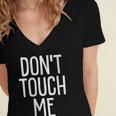 Don't Touch Me For Boy Girl Men Women Introvert Women's Jersey Short Sleeve Deep V-Neck Tshirt Don't Touch Me For Boy Girl Men Women Introvert Women's Jersey Short Sleeve Deep V-Neck Tshirt