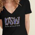DSW Doctor Of Social Work Graduation DSW Graduate Women's Jersey Short Sleeve Deep V-Neck Tshirt