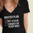 DVM Veterinarian Graduation Doctor Veterinary Medicine Women's Jersey Short Sleeve Deep V-Neck Tshirt