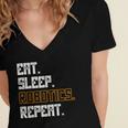Eat Sleep Robotics Repeat Shirt Graduation Women's Jersey Short Sleeve Deep V-Neck Tshirt