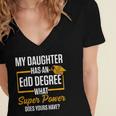 EdD Doctor Of Education Daughter Doctorate Graduation Women's Jersey Short Sleeve Deep V-Neck Tshirt