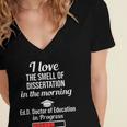 EdD Doctor Of Education Dissertation Doctorate Graduation Women's Jersey Short Sleeve Deep V-Neck Tshirt