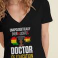 EdD Doctor Of Education Educated Doctorate Graduation Women's Jersey Short Sleeve Deep V-Neck Tshirt