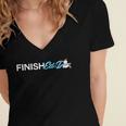 EdD Doctor Of Education Finish Doctorate Graduation Women's Jersey Short Sleeve Deep V-Neck Tshirt