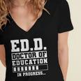EdD Doctor Of Education In Progress EdD Graduation Women's Jersey Short Sleeve Deep V-Neck Tshirt