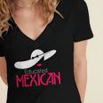 Educated Mexican Graduation Shirt For Women Women's Jersey Short Sleeve Deep V-Neck Tshirt