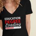 Education Major Shirts Teaching Degree Loading Graduation Women's Jersey Short Sleeve Deep V-Neck Tshirt