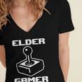 Elder Gamer Retro Video Game Nostalgia Old Gamer Women's Jersey Short Sleeve Deep V-Neck Tshirt Elder Gamer Retro Video Game Nostalgia Old Gamer Women's Jersey Short Sleeve Deep V-Neck Tshirt