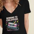 Elder Millennials Embracing 90s Rewind Nostalgia Vibes Women's Jersey Short Sleeve Deep V-Neck Tshirt Elder Millennials Embracing 90s Rewind Nostalgia Vibes Women's Jersey Short Sleeve Deep V-Neck Tshirt