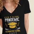 Elementary School 2023 Degree Graduation Graduate Women's Jersey Short Sleeve Deep V-Neck Tshirt