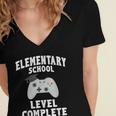 Elementary School Graduation Gamer Graduate Women's Jersey Short Sleeve Deep V-Neck Tshirt