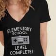 Elementary School Graduation Level Complete Gamer Women's Jersey Short Sleeve Deep V-Neck Tshirt