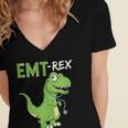 EMT Rex Paramedic Graduation Firefighter Women's Jersey Short Sleeve Deep V-Neck Tshirt