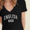 English Major Graduation Books Literature Lover Women's Jersey Short Sleeve Deep V-Neck Tshirt