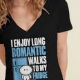 I Enjoy Long Romantic Walks To My Fridge Introvert Women's Jersey Short Sleeve Deep V-Neck Tshirt I Enjoy Long Romantic Walks To My Fridge Introvert Women's Jersey Short Sleeve Deep V-Neck Tshirt