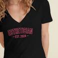 Esthetician Est 2024 For Esthetician Student Graduation Women's Jersey Short Sleeve Deep V-Neck Tshirt