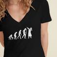 Evolution Of Dab Dabbing Dabbin' Graduation School T-Shirt Women's Jersey Short Sleeve Deep V-Neck Tshirt