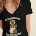 Ew People Ferret Saying Mask Introvert Ferrets Women's Jersey Short Sleeve Deep V-Neck Tshirt Ew People Ferret Saying Mask Introvert Ferrets Women's Jersey Short Sleeve Deep V-Neck Tshirt