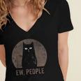Ew People Introvert Cat Meow Cat Lover Men Women Kids Women's Jersey Short Sleeve Deep V-Neck Tshirt Ew People Introvert Cat Meow Cat Lover Men Women Kids Women's Jersey Short Sleeve Deep V-Neck Tshirt
