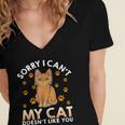 Excuse For Introverts My Cat Doesnt Like You Cat Women's Jersey Short Sleeve Deep V-Neck Tshirt Excuse For Introverts My Cat Doesnt Like You Cat Women's Jersey Short Sleeve Deep V-Neck Tshirt