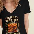 Family Vacation Grand Canyon 2026 Nostalgia Women's Jersey Short Sleeve Deep V-Neck Tshirt