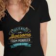 Farm Manager Shirt Awesome Job Occupation Graduation Women's Jersey Short Sleeve Deep V-Neck Tshirt