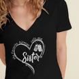 My Favorite Airman Calls Me Sister USAF Graduation Sister Women's Jersey Short Sleeve Deep V-Neck Tshirt